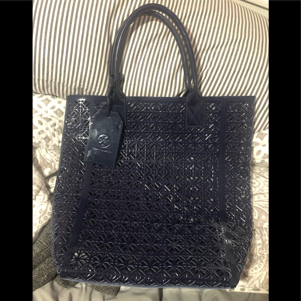 Tory Burch- Navy Blue Tote
